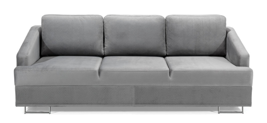 Tre posti divano ad angolo in tessuto imbottito nuovo con chaise longue.