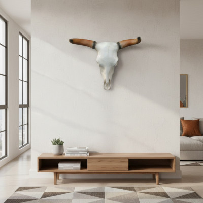 Teschi di toro testa di toro sculture murali altezza 64 cm figura decorativa da parete decorazione murale