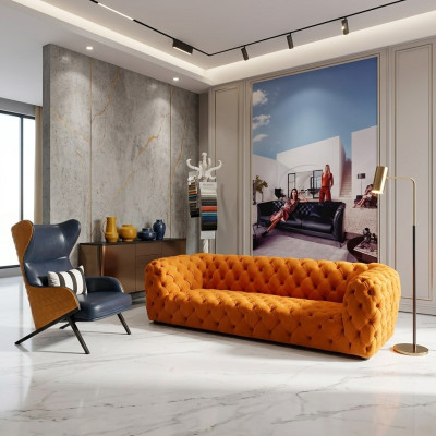 Divano di lusso di prima classe - Divano Chesterfield Big XXL - Imbottitura a quattro posti