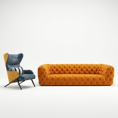 Divano di lusso di prima classe - Divano Chesterfield Big XXL - Imbottitura a quattro posti