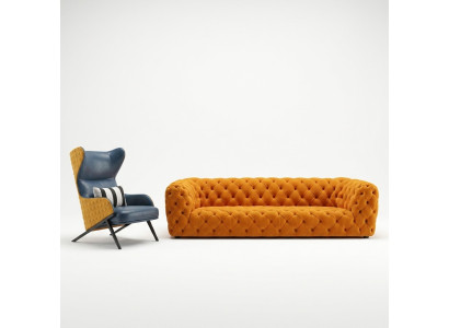 Divano di lusso di prima classe - Divano Chesterfield Big XXL - Imbottitura a quattro posti