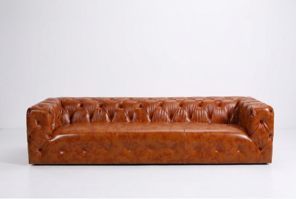 Divano Chesterfield divano in tessuto in pelle imbottiture divani set da salotto a 4 posti