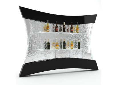 LED scaffale bar parete di acqua colonna decorativa illuminata parete d'acqua Bar bancone