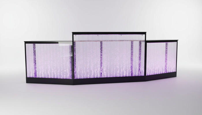 Bancone mensola Bar acqua Colonna illuminata Parete Bancone mensola Mobili