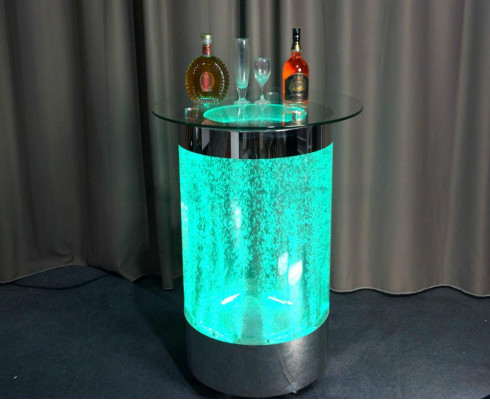 Mostra a Bar LED Tavolo Acqua Parete Bar Bancone Scaffale Mobili Tavolino Illuminato