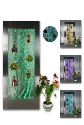 Mensole design illuminate a LED parete dell'acqua colonna di scaffalature Bar
