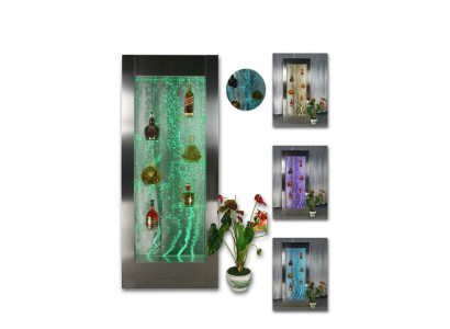 Mensole design illuminate a LED parete dell'acqua colonna di scaffalature Bar