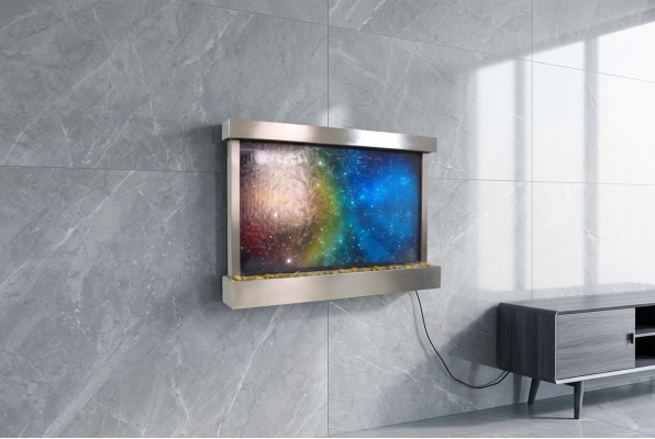 LED parete d'acqua, colonne d'acqua di design, cornice di immagini cascata d'acqua 145x97.