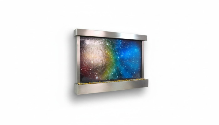 LED parete d'acqua, colonne d'acqua di design, cornice di immagini cascata d'acqua 145x97.