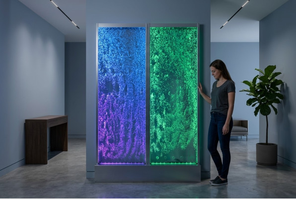 Pannello a parete con bolle d'acqua LED parete d'acqua design.