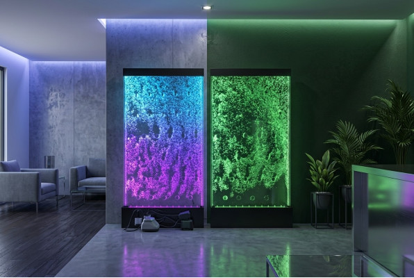 Pannello a parete con bolle d'acqua LED parete d'acqua design.