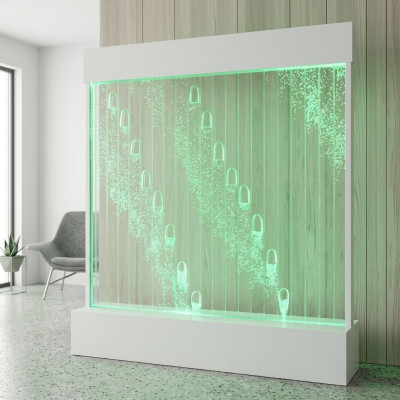 Moderno divisore d'ambiente acqua pareti pareti d'acqua LED parete d'acqua illuminata parete decorativa.