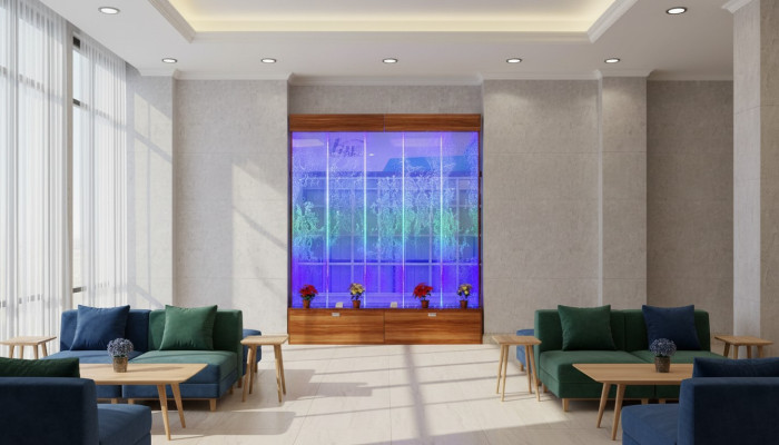 Pannello murale bolle d'acqua LED design parete d'acqua
