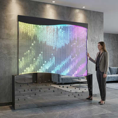 Pannello a bolle d'acqua LED parete d'acqua designer.