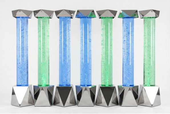 Colonna d'acqua XXL 50x300 cm grande colonna d'acqua parete divisoria Led