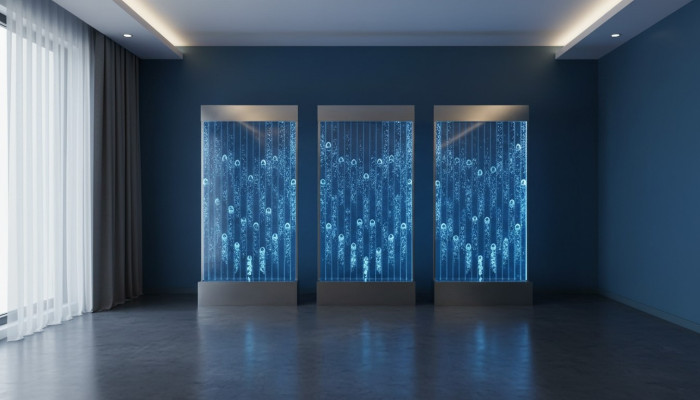 Pannello a parete con bolle d'acqua LED Nuovo muro d'acqua Designer Parete d'acqua illuminata