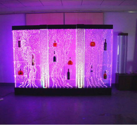 Mobile a LED per bar, parete d'acqua, colonna decorativa, banco bar illuminato, pareti d'acqua.