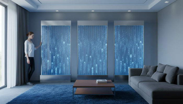 Pannello a parete divisoria acqua pareti parete LED design parete d'acqua