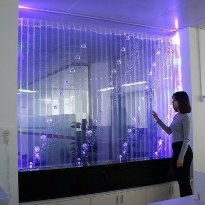 Moderno parete divisoria acqua Pareti decorative Parete LED illuminata ad acqua