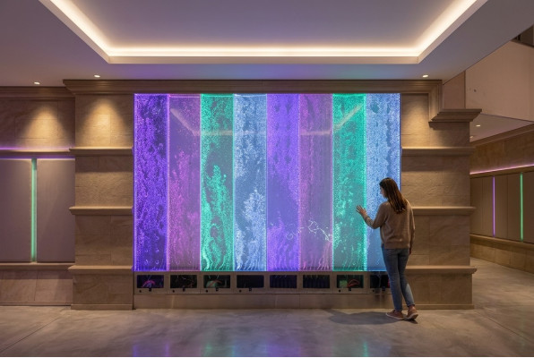 Pannello a parete LED parete d'acqua pareti d'acqua moderne bolle d'acqua parete decorativa.