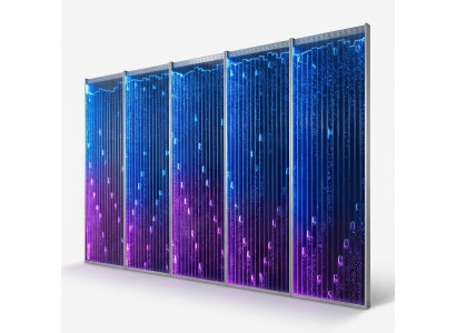 Moderno separatore decorativo a parete d'acqua LED illuminata parete.