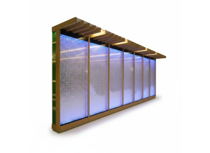 Parete divisoria Scaffale Armadio Parete d'acqua Colonna Pareti LED 60x240 Acqua Waterwall