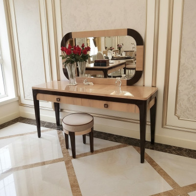 Tavolo Console Specchio Comò Toeletta Camera da letto Sgabello Set