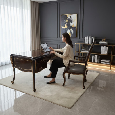 Arredamento ufficio studio mobili tavolo sedia 2 pezzi set salotto scrivania