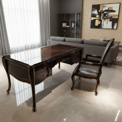 Arredamento ufficio studio mobili tavolo sedia 2 pezzi set salotto scrivania
