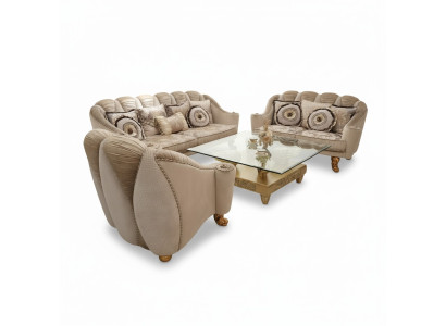 Classico set divano 3+2+1 stile barocco rococò antico divano sofa.