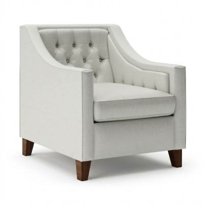 Sedia 1x sala da pranzo poltrona da pranzo soggiorno tessuto sedile poltrona Chesterfield.