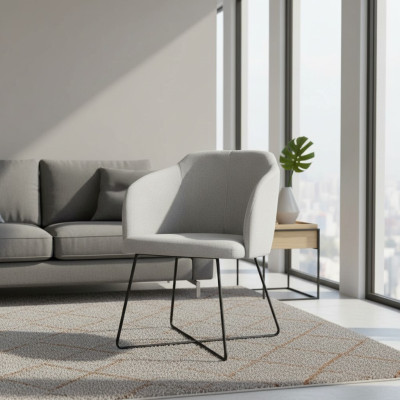 Gruppo di 8 sedie moderne con braccioli e rivestimento verde.