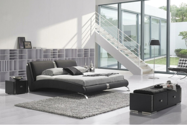 Letto moderno Letto imbottito Letto matrimoniale Letti designer Set 180x200cm