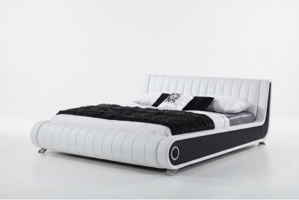 Letto di design Letto matrimoniale Letto imbottito Letto in pelle Nuovi letti