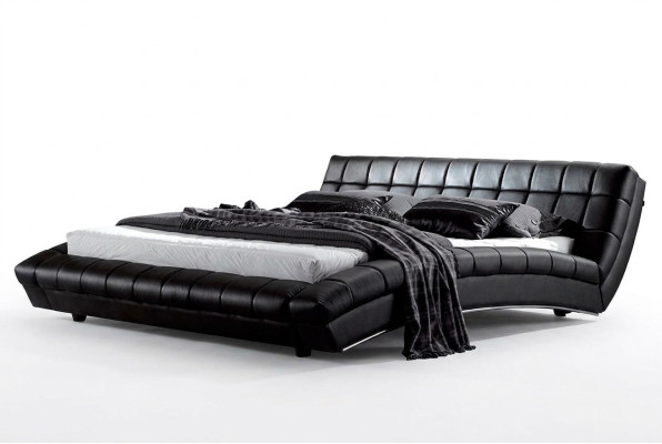Letto Letti Imbottiti Matrimoniale Matrimoniali Lusso Pelle Moderna Design Camera da letto