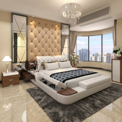 Multifunzione Design Letto Imbottito Letto Matrimoniale Letti Chesterfield Di Lusso