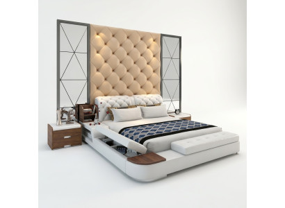 Multifunzione Design Letto Imbottito Letto Matrimoniale Letti Chesterfield Di Lusso