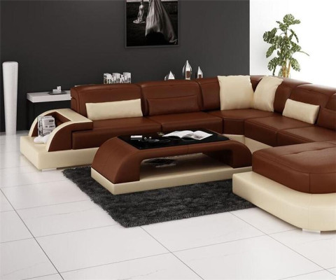 Tavolino in pelle moderno, tavolo moderno, tavolo in vetro moderno, tavoli di design in vetro