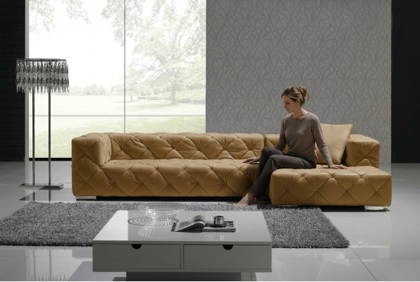 Chesterfield in pelle, divano moderno, divano componibile in pelle, divano angolare, divano.