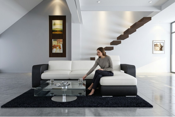 Divano angolare in L Forma Divano angolare Arredo Divano angolare Set imbottito Decorativo Divano