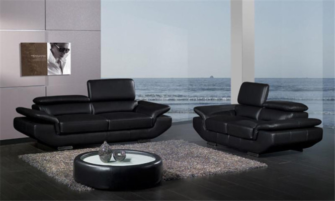 Mobili di lusso Set di divani divano divano imbottito 3 + 2 divano in pelle Set Divano.