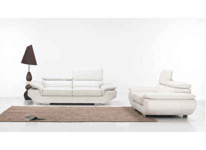Mobili di lusso Set di divani divano divano imbottito 3 + 2 divano in pelle Set Divano.