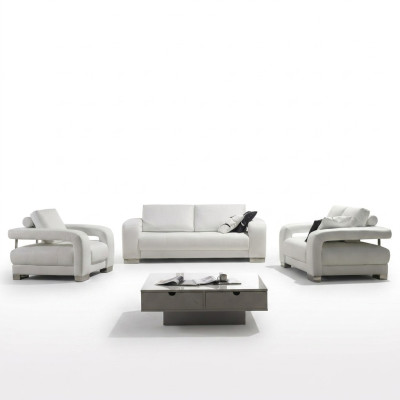 Design divani divani imbottiti 3+2 posti in pelle, set di divani.