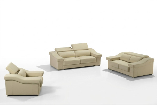 Set di divani design per il soggiorno 311, composti da divani in pelle.