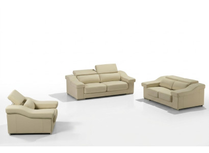 Set di divani design per il soggiorno 311, composti da divani in pelle.