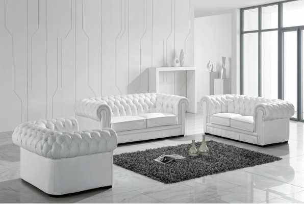 Chesterfield divani divani imbottiti in pelle a 3 posti con set di divani da 3 posti.