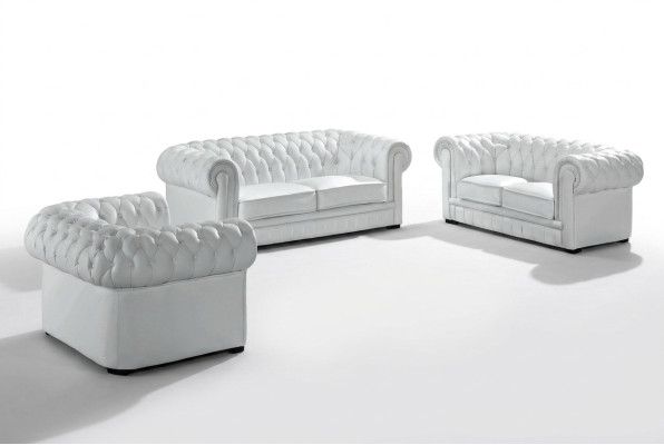 Chesterfield divani divani imbottiti in pelle a 3 posti con set di divani da 3 posti.