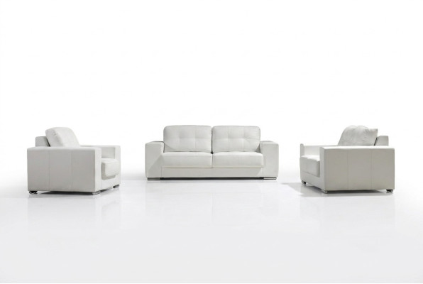 Sofá design divani divani 3 posti set divani in pelle.
