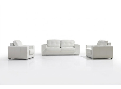 Sofá design divani divani 3 posti set divani in pelle.
