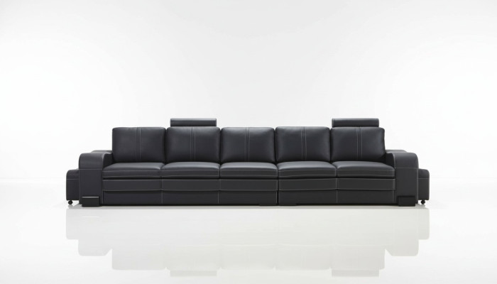 Design Imbottitura Divano di lusso Divano in pelle Tessuto Divano a 5 posti Cinque posti xlmoebel